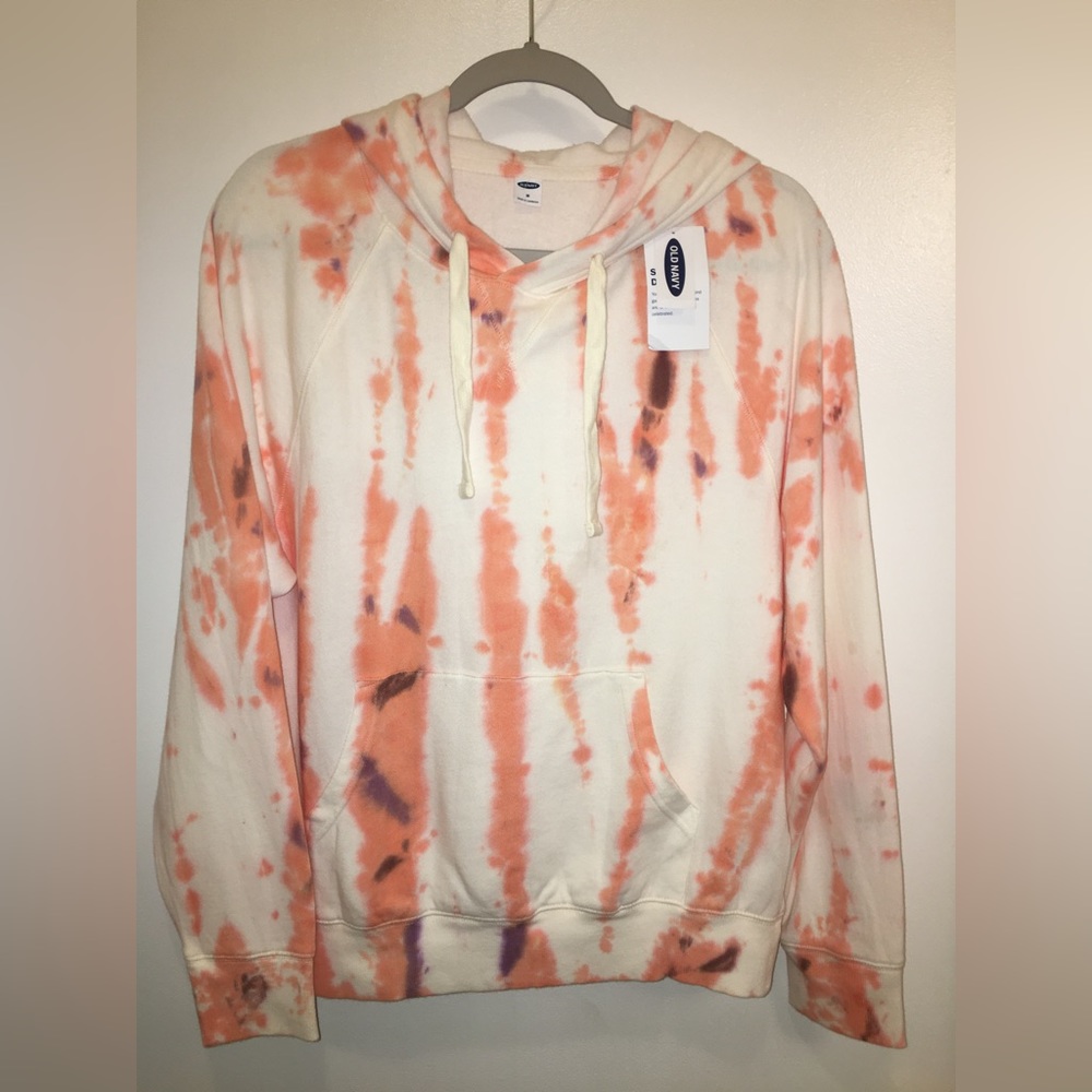 Old Navy Brand New Tie Dye Sweatshirt-                     Orange/Cream/purple